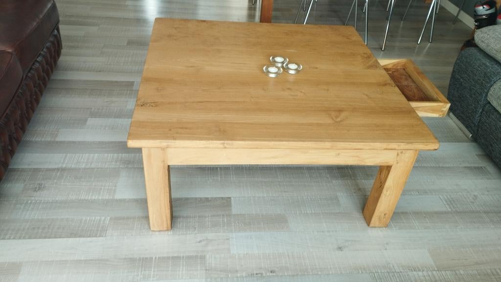 Tekoop salontafel 100 x100cm, Ophalen of Verzenden