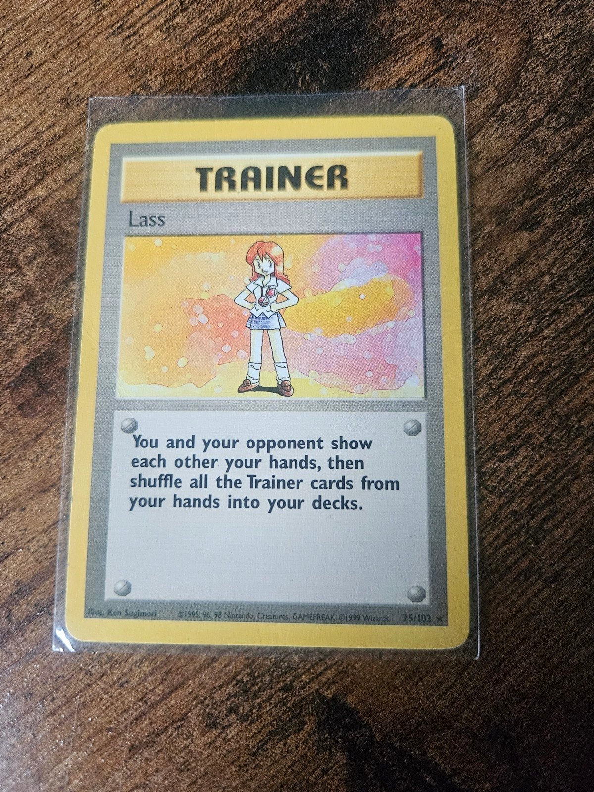 Pokémon Trainer Kaart: Lass (Basis Set 75/102), Ophalen of Verzenden, Gebruikt, Losse kaart