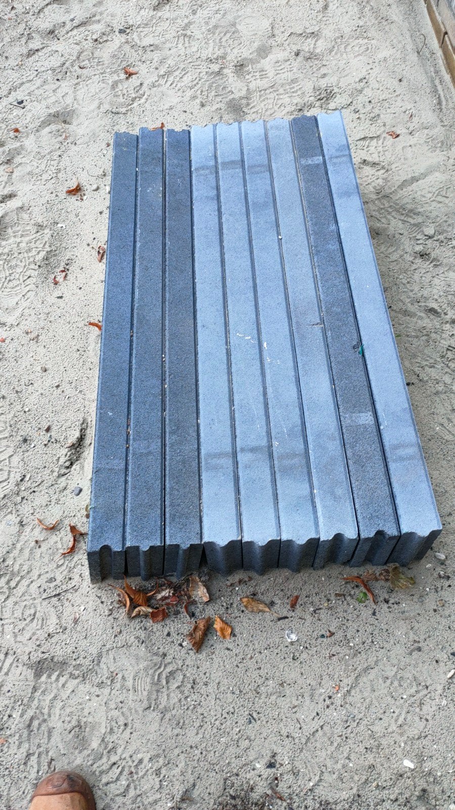 9 nieuwe opsluitbanden, 1 meter x 20 cm x 6 cm, Tuin en Terras, Ophalen, 100 tot 200 cm, Overige typen, Nieuw