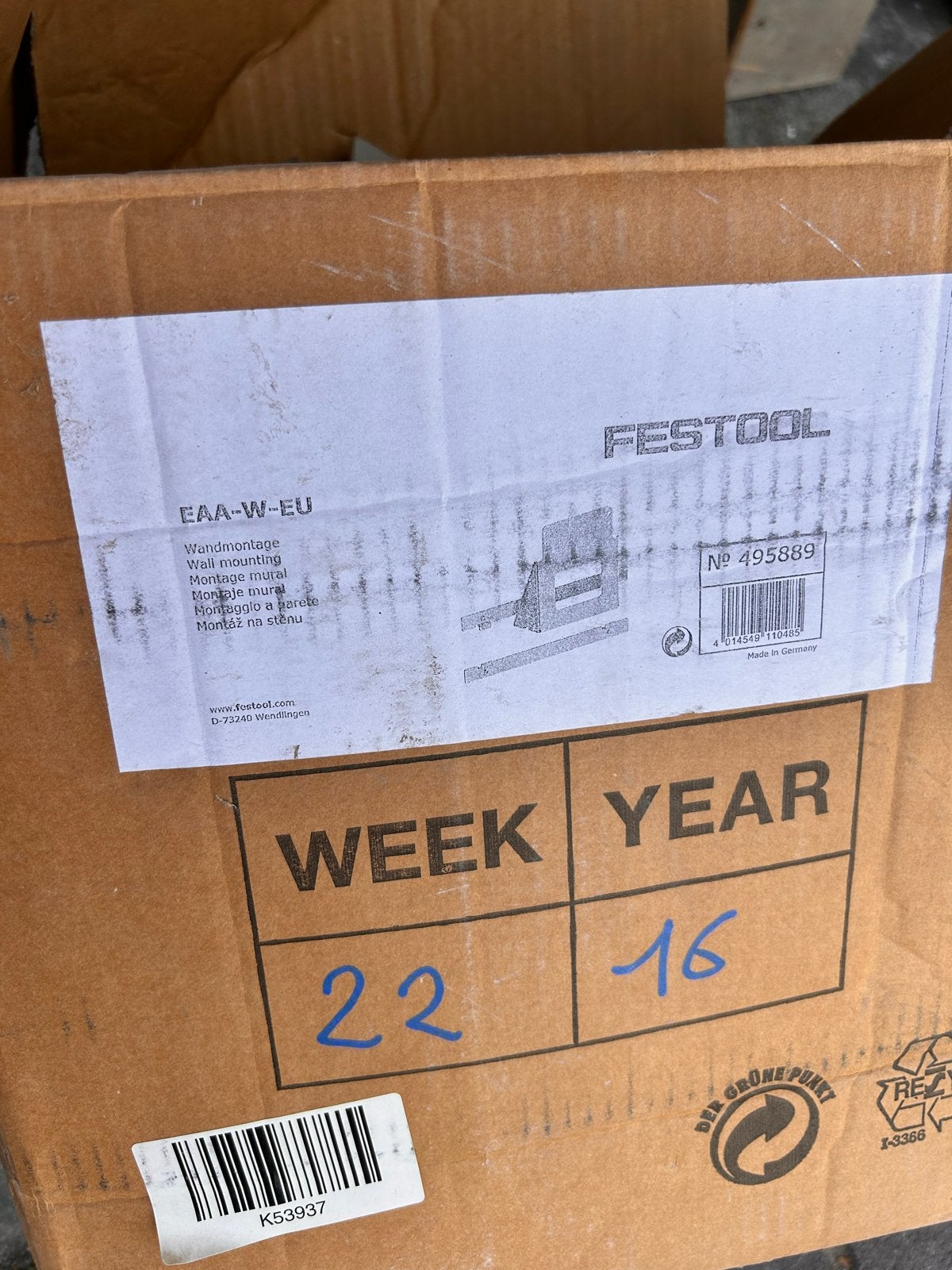 Festool Wandmontage afzuigarm onderdelen - Nieuw in Doos, Ophalen of Verzenden, Nieuw