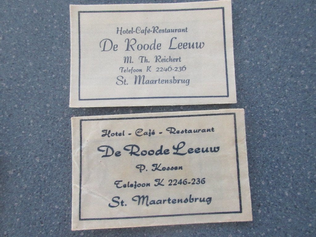 2 x St. Maartensbrug, hotel-café-rest. De Roode Leeuw, Verzenden, Nederland