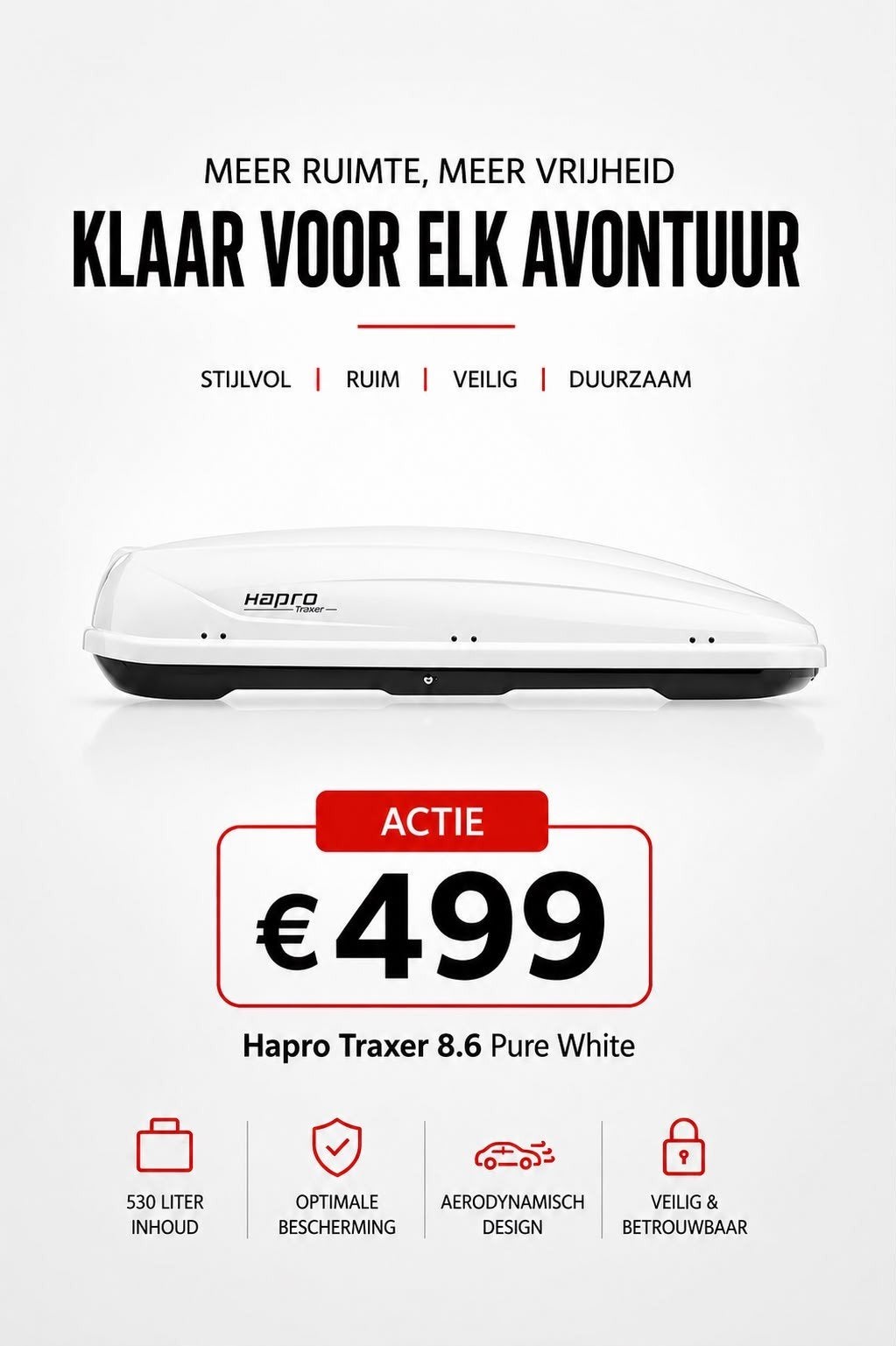 ACTIE NERGENS GOEDKOPER Hapro Traxer 8.6 dakkoffers skiboxen, Ophalen of Verzenden, Zo goed als nieuw