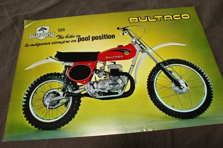 Bultaco pursang 125 1976 motorfiets verkoop folder, Ophalen of Verzenden, Overige merken