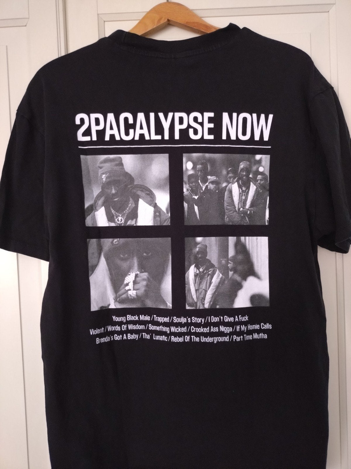 Zwart T shirt TUPAC maat M, Maat 48/50 (M), Zwart, Ophalen of Verzenden, Bershka