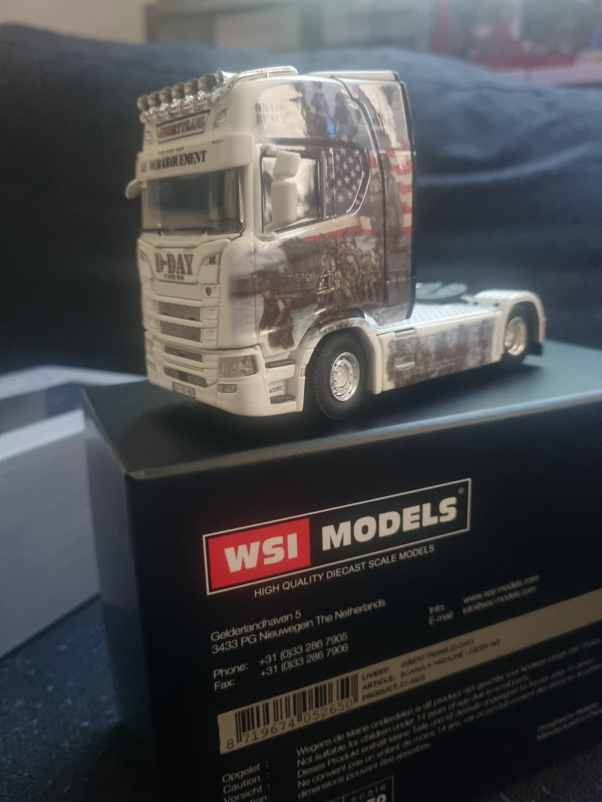 Wsi  scania  Giberttrans   met opdruk D-Day, Ophalen of Verzenden, Nieuw, Bus of Vrachtwagen, Wsi