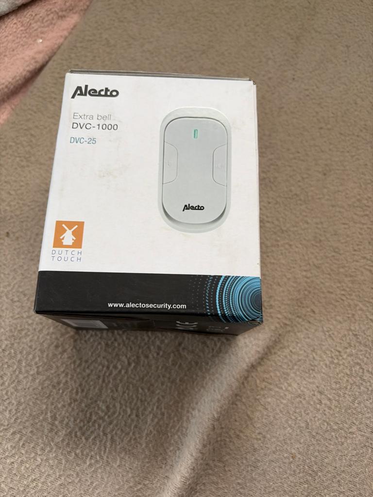 Alecto DVC-1000 DVC-25 Extra Bell - Nieuw en Ongebruikt, Huis en Inrichting, Deurbellen, Verzenden, Nieuw, Draadloos