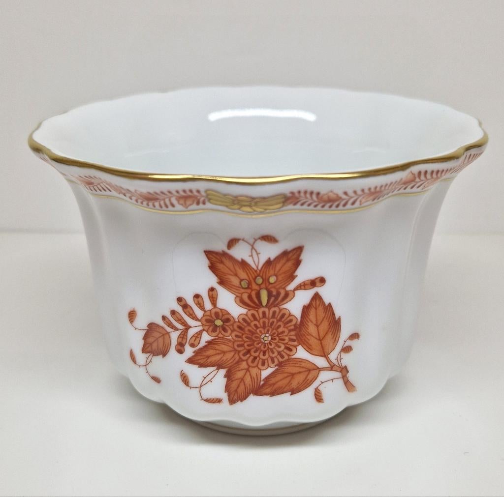 Herend cachepot Apponyi orange decor, Hongarije 20e eeuw., Antiek en Kunst, Ophalen of Verzenden