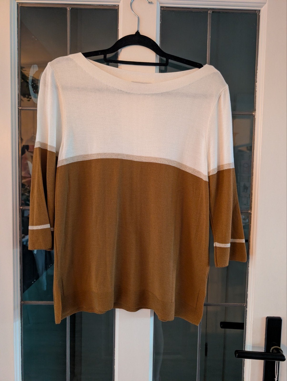 Maria Bellentani trui maat S, wit/bruin, Kleding | Dames, Truien en Vesten, Ophalen of Verzenden, Zo goed als nieuw, Maat 36 (S)