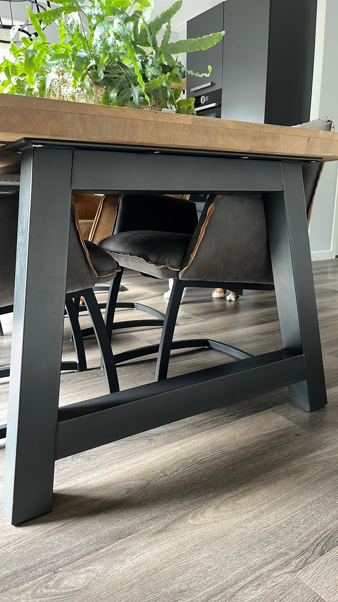 Stalen A-poten voor tafel - 2 stuks, Ophalen, Tafelpoot, Gebruikt, 50 tot 100 cm