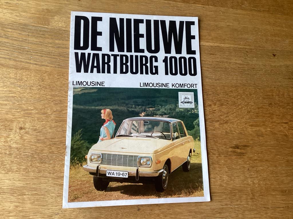 Wartburg 1000 brochure - De Nieuwe Wartburg 1000, Ophalen of Verzenden, Gelezen, Overige merken