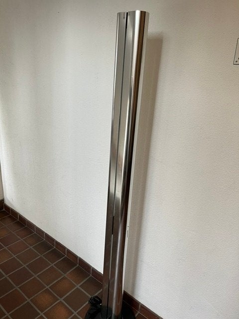 Vintage design Artemide Megaron floor lamp zilver Italie, Huis en Inrichting, Ophalen, Gebruikt, Flos oluce martinelli artemide poulsen verner panton  brutalist