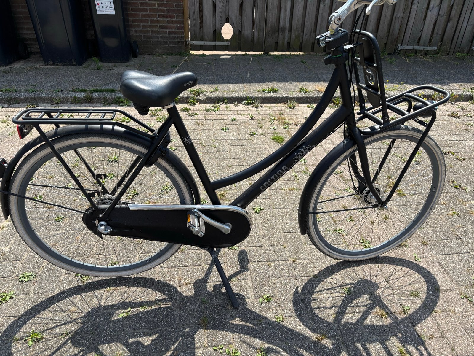 Cortina U4 familyfiets Dames Zwart - Zo goed als nieuw, Fietsen en Brommers, (Extra) lage instap, 47 tot 50 cm, Zo goed als nieuw