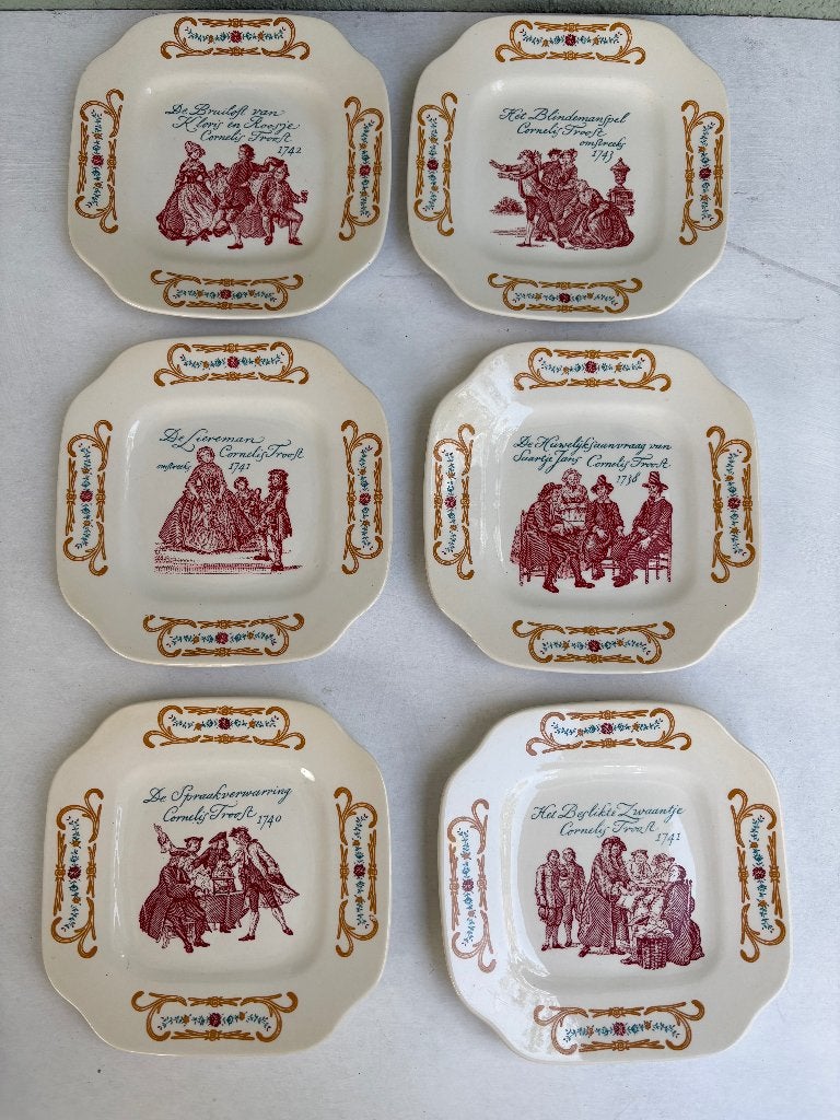 LEUKE VIERKANTE  EN FRANSE GEBAKSBORDJES, Ophalen of Verzenden, Zo goed als nieuw, Bord(en), Overige stijlen