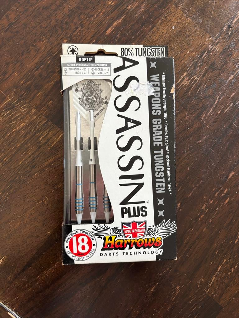 Harrows Assassin Plus Softtip Darts 80% Tungsten, Ophalen of Verzenden, Nieuw, Pijlen, Soft tip