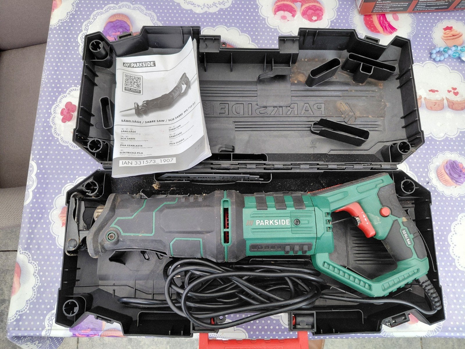 Parkside Reciprozaag PFS 710 D3 - Zo goed als nieuw, Ophalen, 70 mm of meer, 600 tot 1200 watt, Reciprozaag