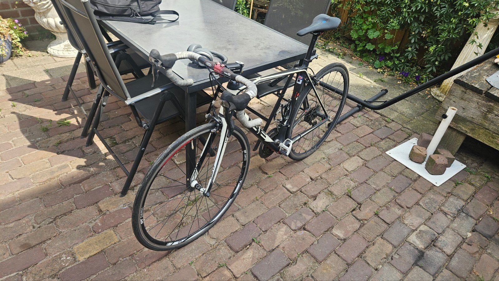 Cube racefiets, zwart/wit, framemaat 56. gebruikt, 28 inch, Gebruikt, Aluminium, Meer dan 20 versnellingen