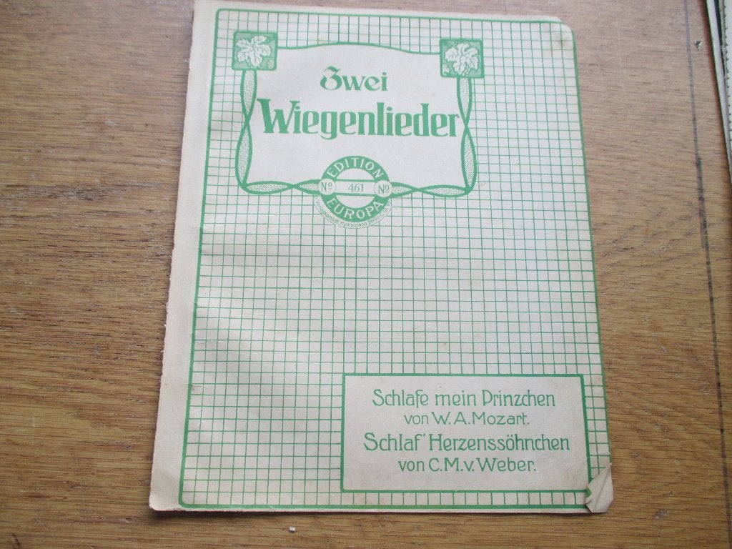 Twee Wiegenliederen: Mozart & Weber bladmuziek, Piano, Gebruikt, Klassiek, Ophalen of Verzenden