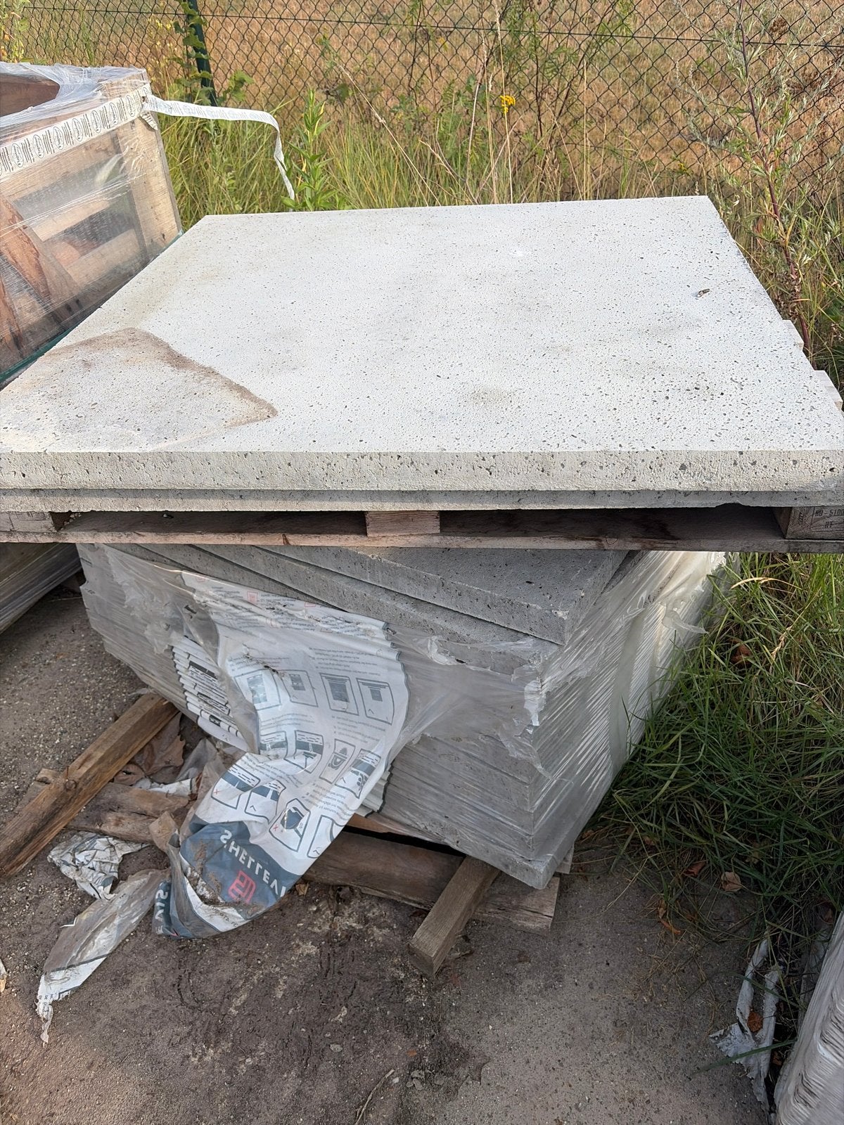 Schellevis 100x100x5 grijs betontegels, Tuin en Terras, Tegels en Klinkers, Ophalen, Gebruikt, 10 m² of meer, Beton