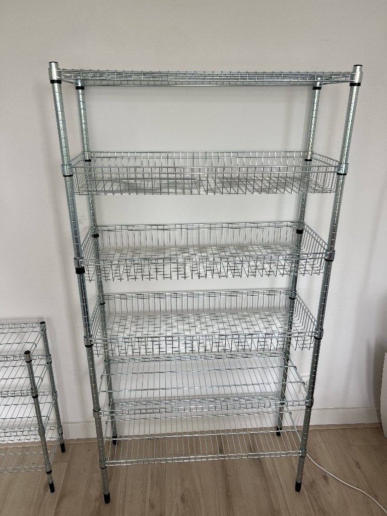 IKEA OMAR Stellingkast / Metalen Rek (2 stuks / 6 planken), Ophalen, Zo goed als nieuw