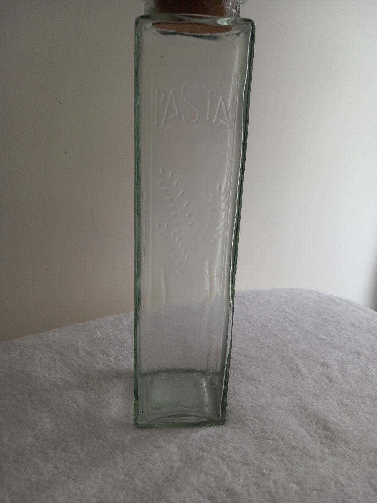 Glazen Pastapot met Kurk, 30 cm, Voorraadpot, Ophalen of Verzenden, Gebruikt, Glas