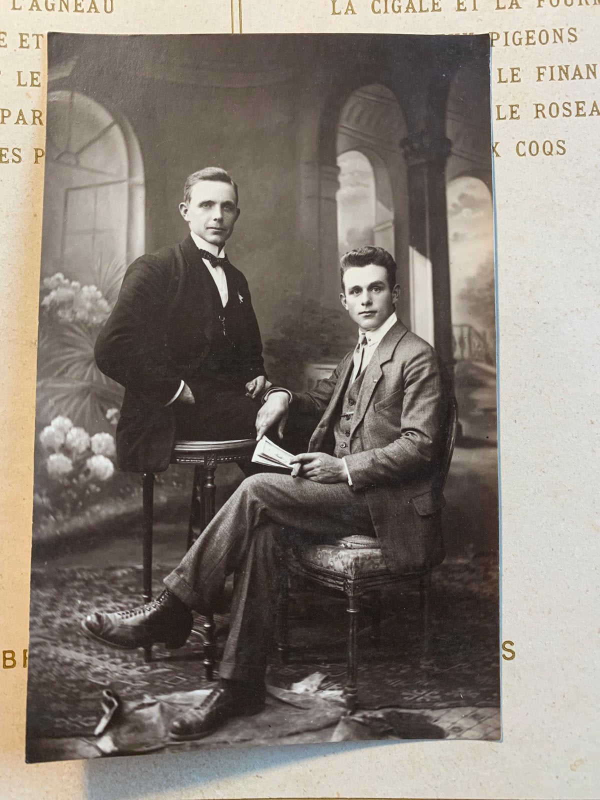 Foto - twee heren (CW), Foto, Ophalen of Verzenden, Zo goed als nieuw, Voor 1940