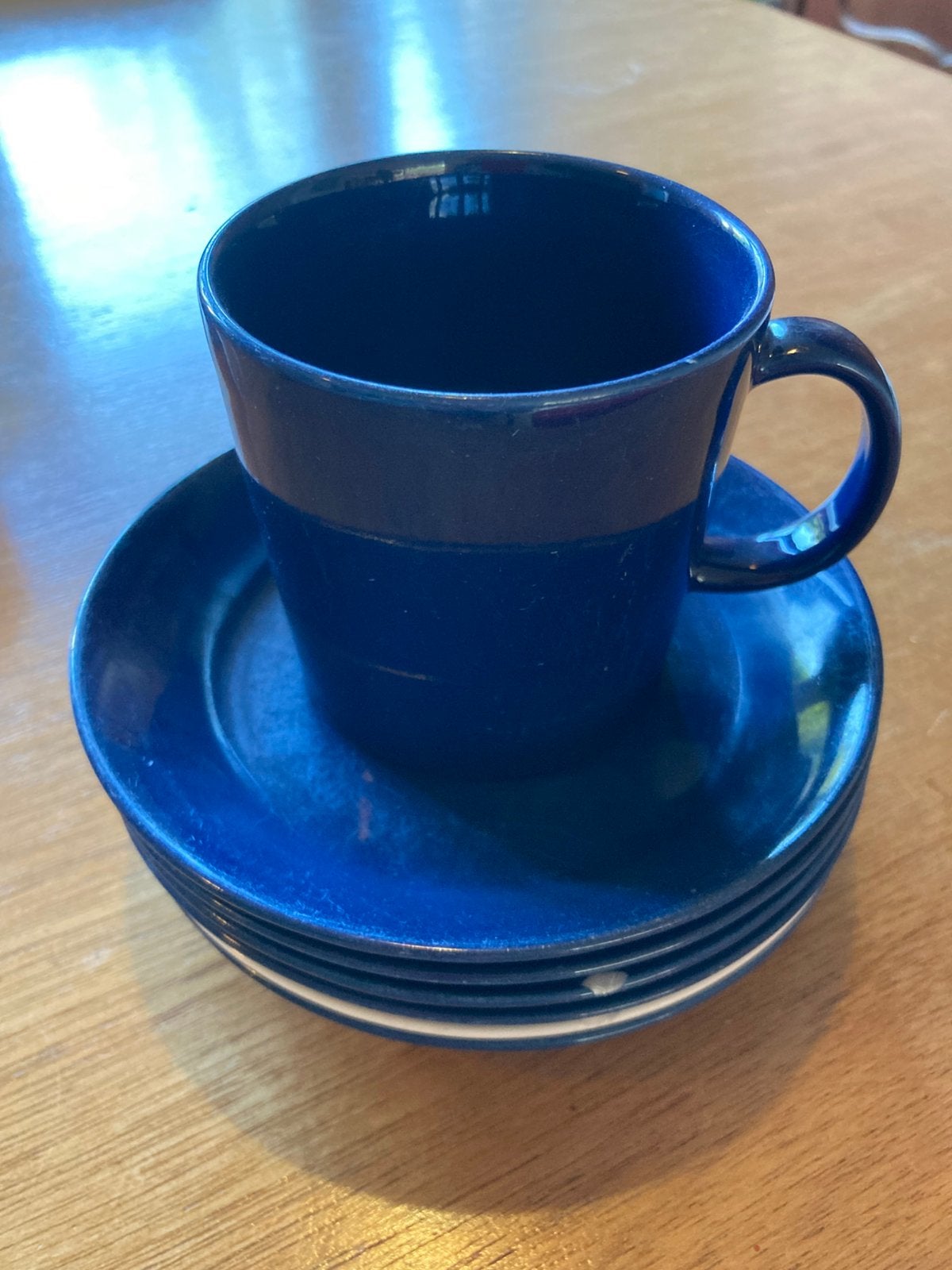Iittala teema 1 kop 6 schoteltjes, Ophalen, Gebruikt, Porselein, Kop en/of schotel