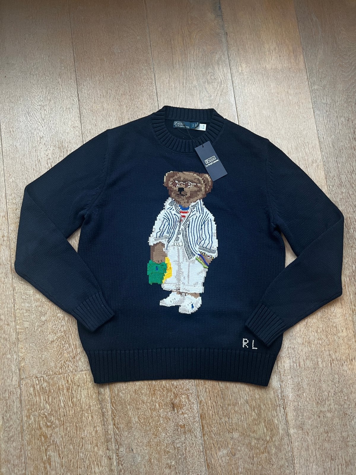 Ralph Lauren Gebreide Beer Trui, Ophalen of Verzenden, Nieuw, Maat 46 (S) of kleiner, Blauw