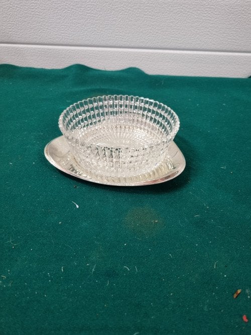 Bonbonschaaltje kristal zilverplated, Ophalen of Verzenden, 'T Olde Gre-j, Info@toldegrej.nl, Endepoelstraat 20f Didam