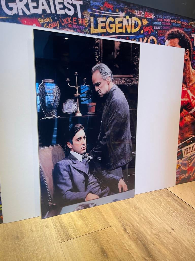 The Godfather Al Pacino Marlon Brando foto 80x50 cm, Antiek en Kunst, Kunst | Schilderijen | Modern, Ophalen of Verzenden
