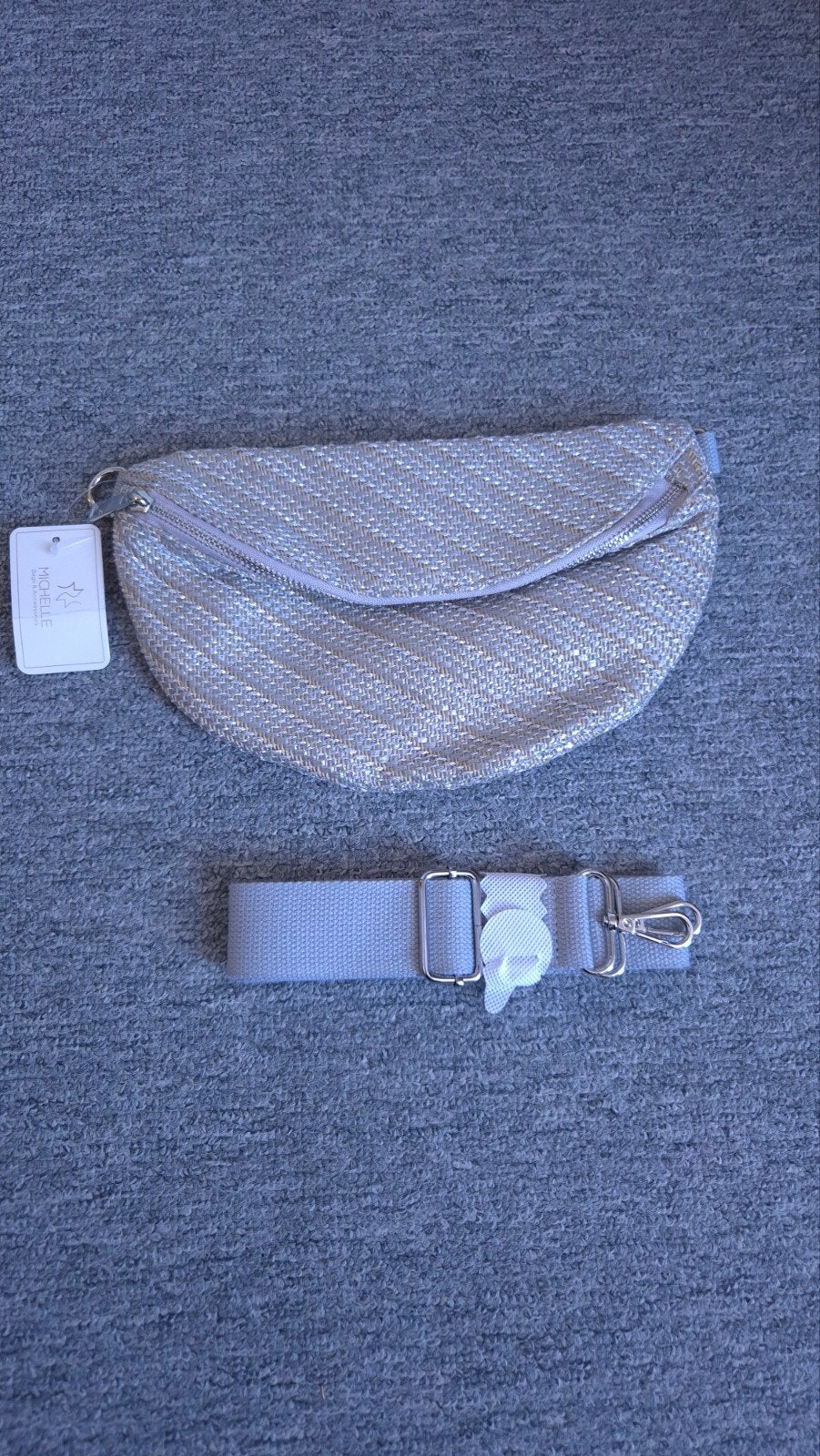 Tasje Michelle- beige/zilver., Ophalen of Verzenden, Nieuw, Overige kleuren, Schoudertasje
