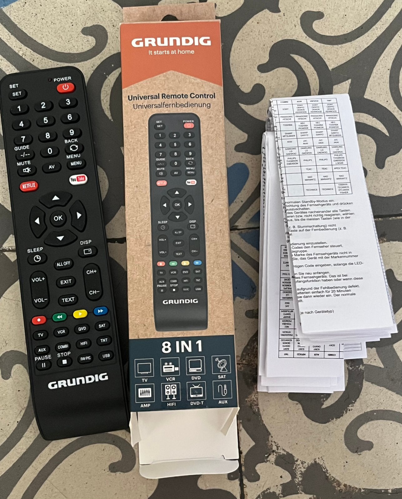 Grundig universele afstandsbediening 8 in 1 nieuw, Ophalen of Verzenden, Nieuw, Universeel, Game console
