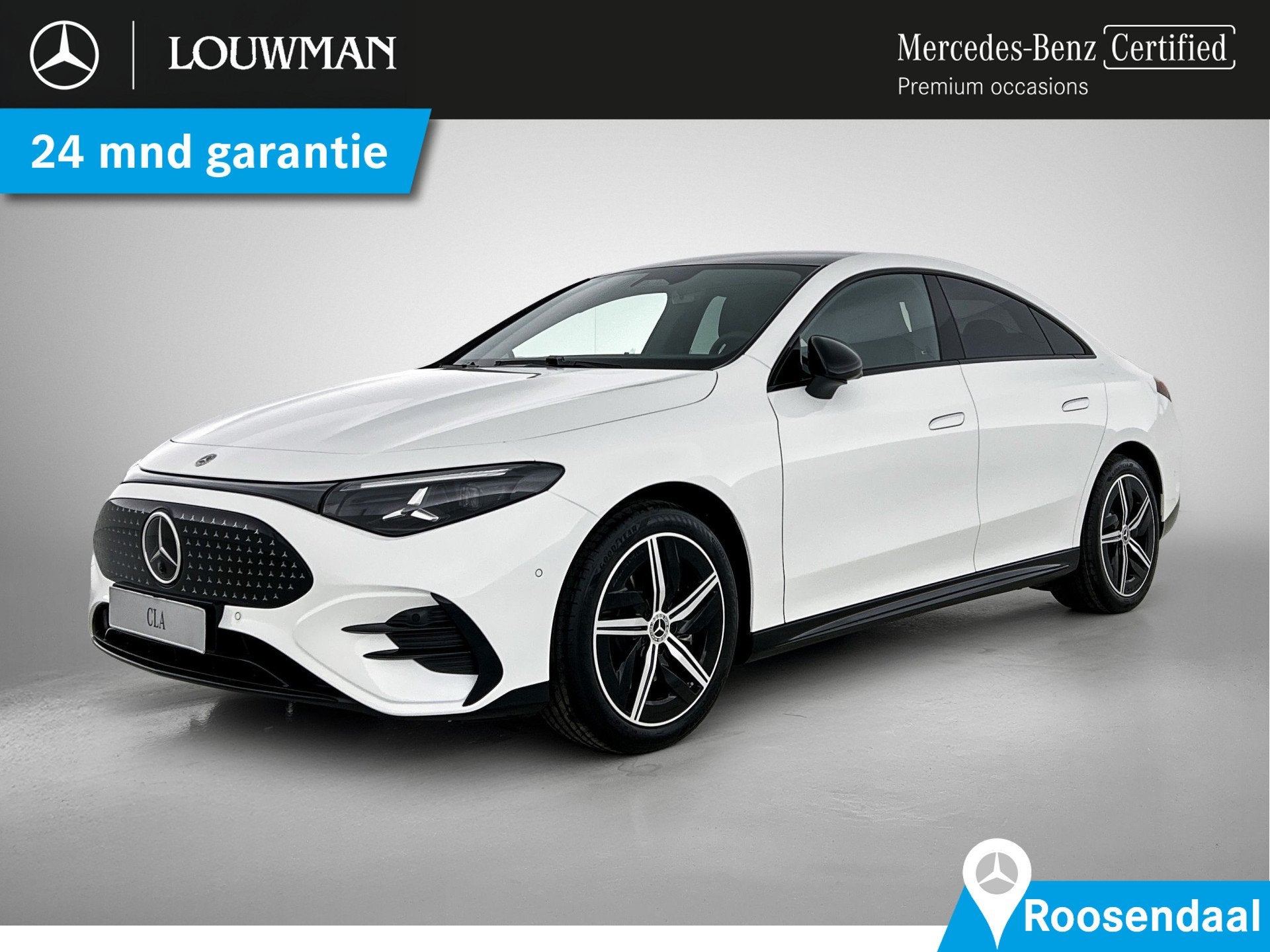 Mercedes-Benz CLA-Klasse 200 AMG Nightpakket 58 kWh | Panora, Auto's, Zwart, Wit, Origineel Nederlands, 165 pk