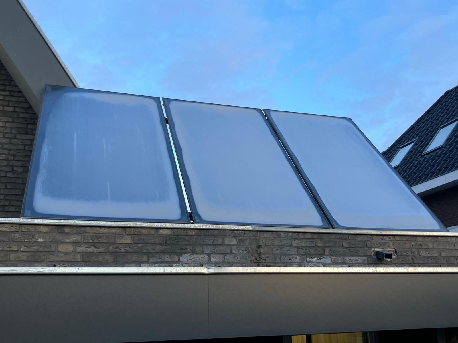 Compleet zonneboilersysteem met Bosch boiler, Doe-het-zelf en Verbouw, Zonnepanelen en Toebehoren, Ophalen, Gebruikt, Compleet systeem