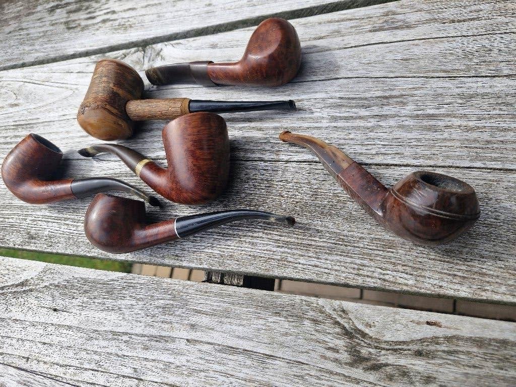 verzameling pijpen o.a bruyere lindbergh, Verzamelen, Rookartikelen, Aanstekers en Luciferdoosjes, Verzenden, Gebruikt, (Water)pijp
