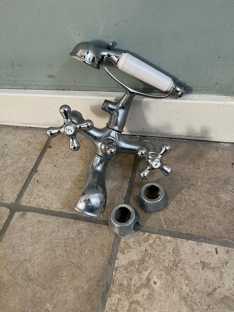 Klassieke  / antieke badkraan, Doe-het-zelf en Verbouw, Sanitair, Ophalen, Gebruikt, Chroom, Bad