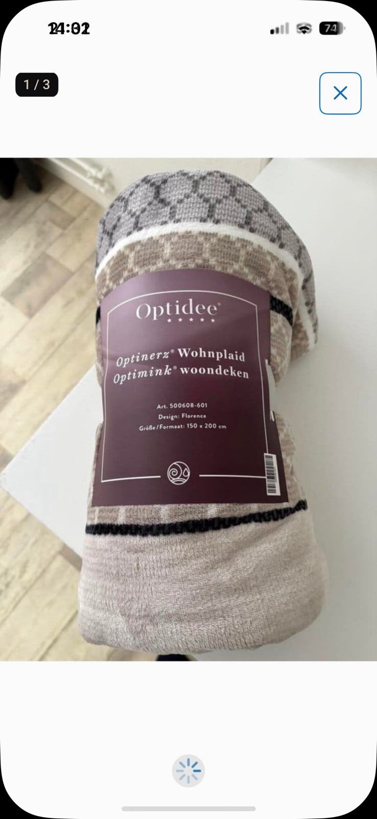 Optidee Optimink woondeken, Woondeken, Geschikt voor droger, Beige, 200 cm