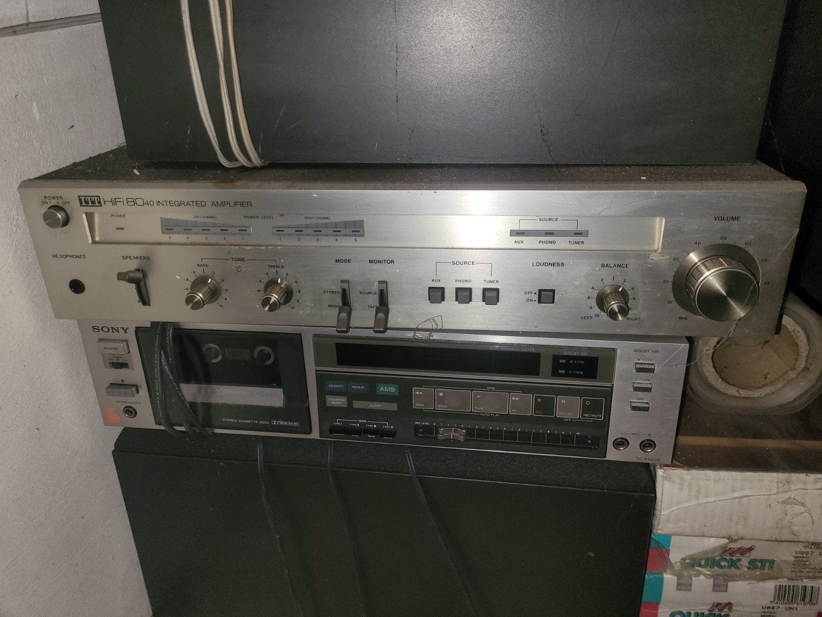 Vintage ITT HiFi 8040 Geïntegreerde Versterker, Gebruikt, 60 tot 120 watt, Stereo, Ophalen