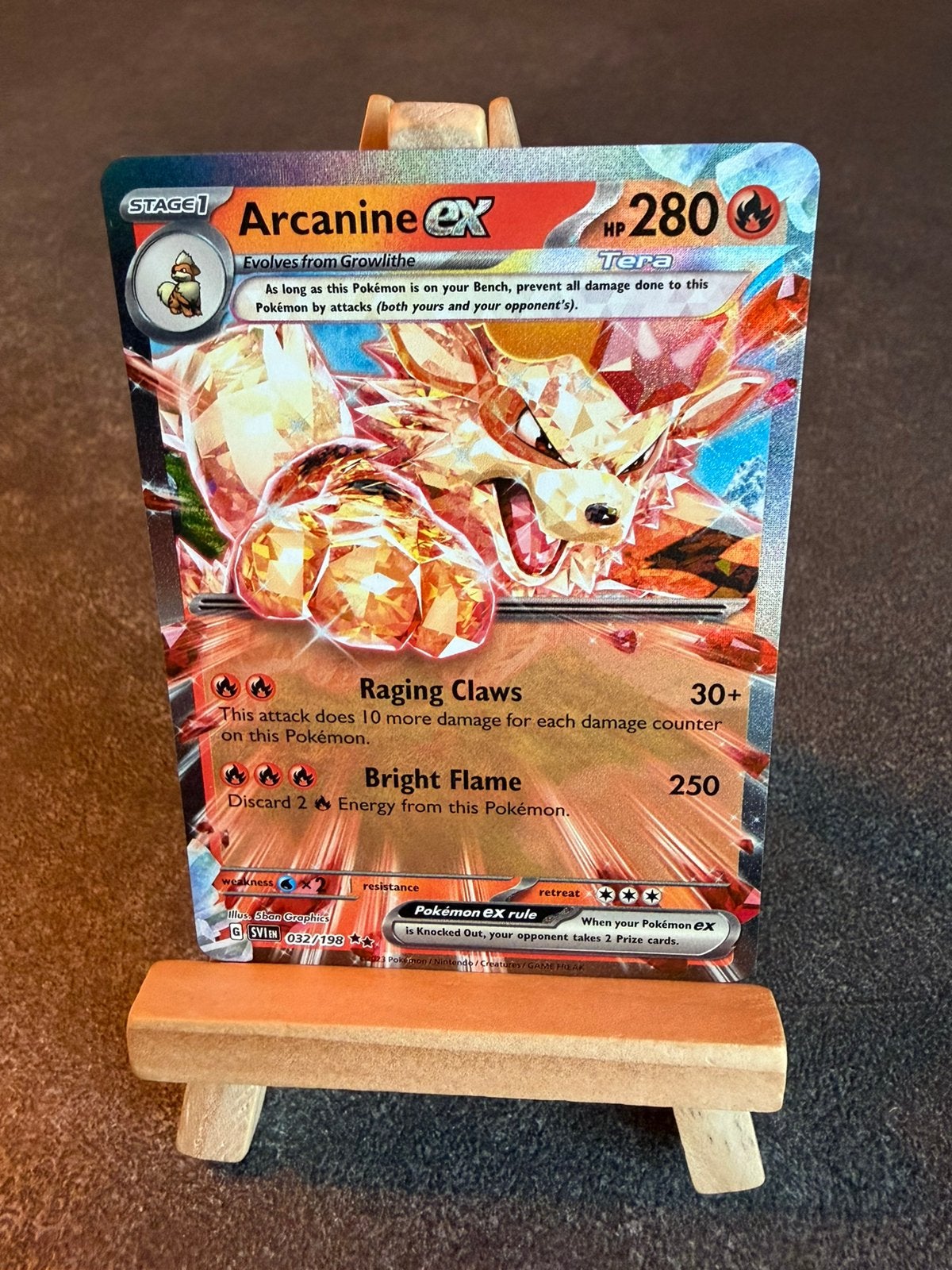 Arcanine Ex 32 Pokémon Scarlet & Violet, Ophalen of Verzenden, Zo goed als nieuw