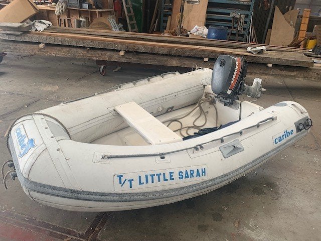 Rubber boot, Watersport en Boten, Gebruikt, Rubber, Opblaasboot, Met motor