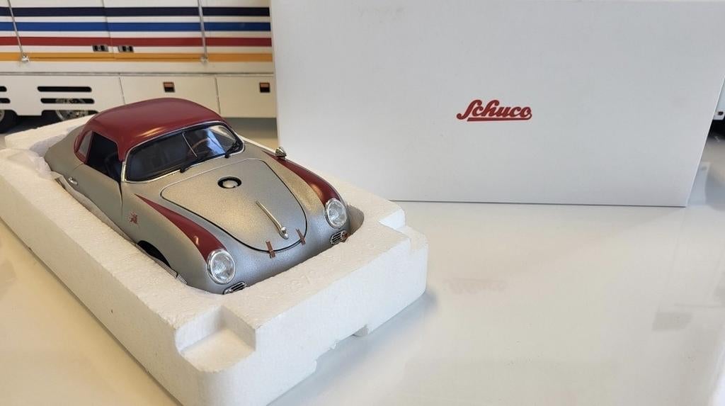 Schuco Porsche 356 Speedster Outlaw Grey / Red, Overige merken, Auto, Nieuw, Ophalen of Verzenden