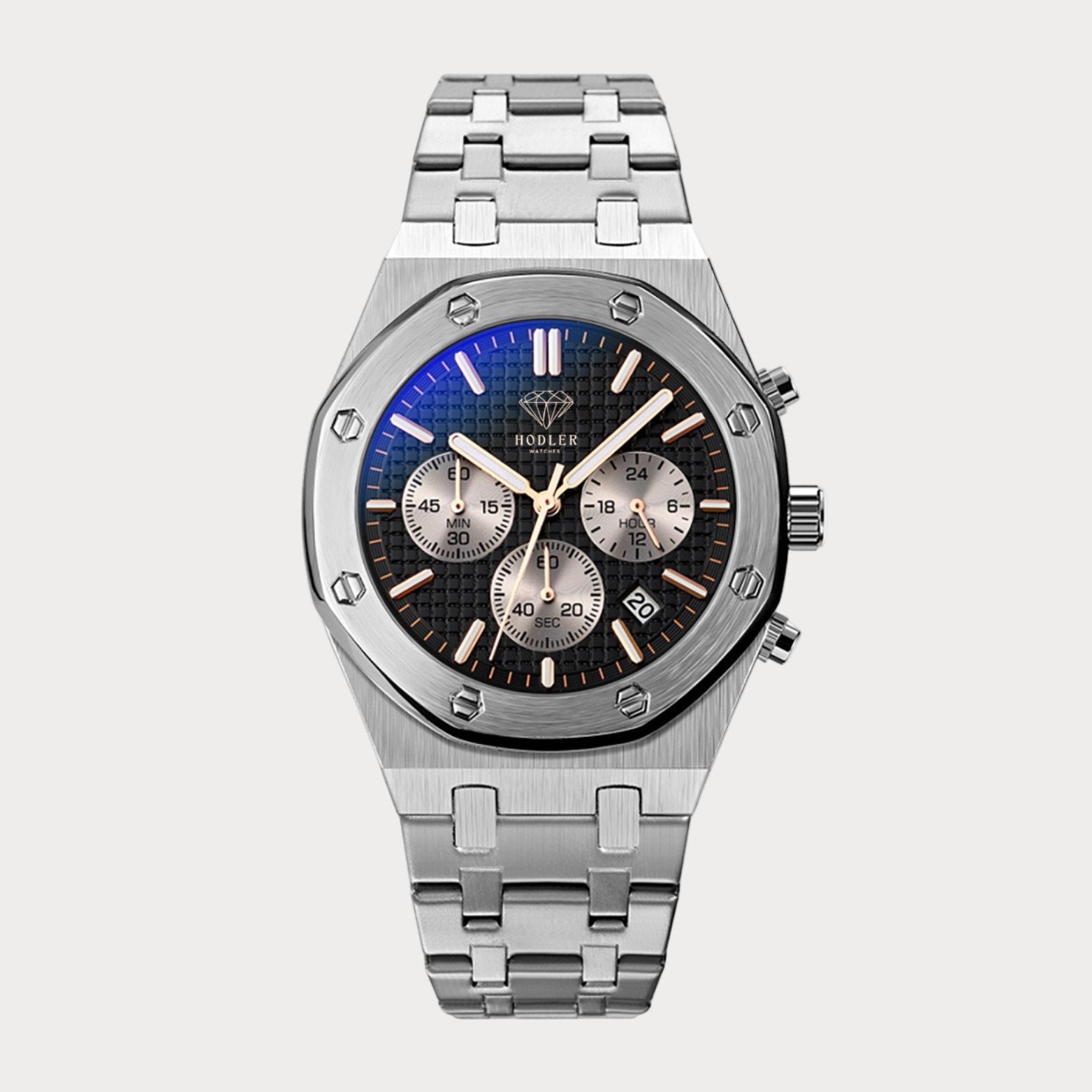 Hodler Montreux Zilver Horloge - Nieuw in Doos, Overige merken, Staal, Polshorloge, Nieuw