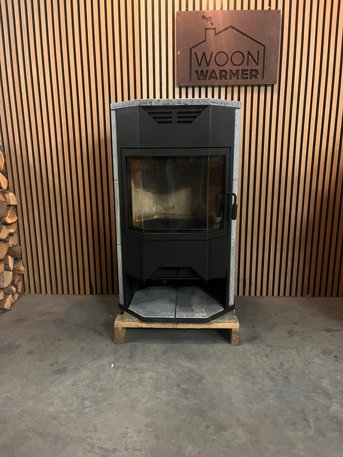 26074 Speksteenkachel Hark 7kw, Huis en Inrichting, Kachels, Ophalen, Info@woonwarmer.nl, Gebruikt, Houtkachel
