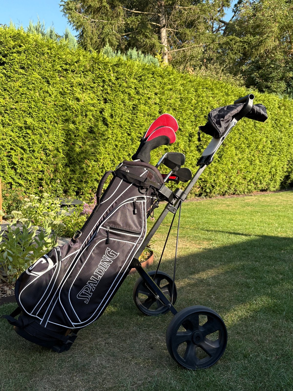 Spalding golfset met tas en trolley SX35, Ophalen, Gebruikt, Set, Overige merken