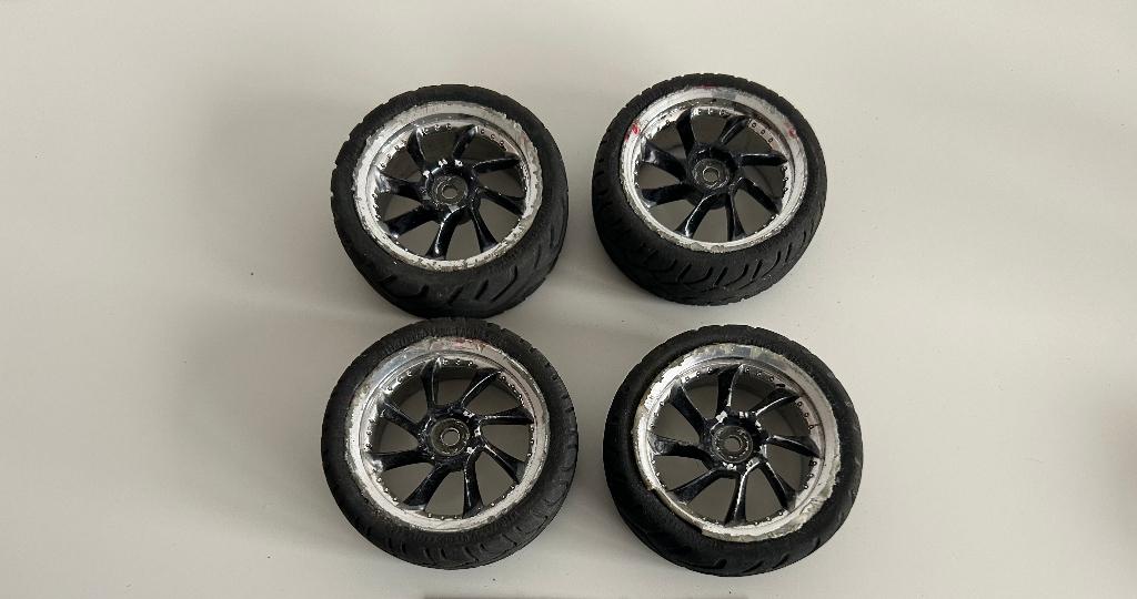 4x banden onroad 1/10 rc auto, Hobby en Vrije tijd, Modelbouw | Radiografisch | Auto's, Ophalen of Verzenden, Gebruikt, Onderdeel