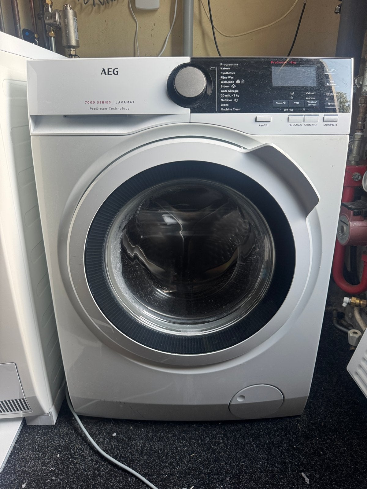 AEG L7FB60Y 7000 series Lavamat ProSteam Wasmachine, Witgoed en Apparatuur, Wasmachines, Ophalen, Gebruikt, Minder dan 85 cm, Voorlader