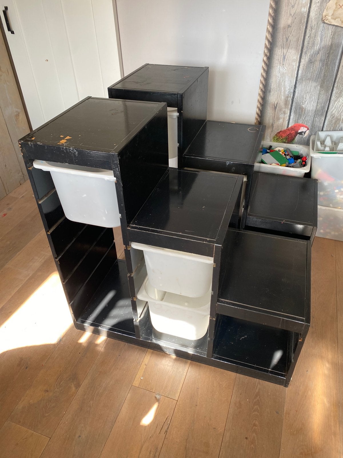 IKEA 2x Trofast opbergkast - zwart geschilderd (opknapper), Ophalen, Gebruikt