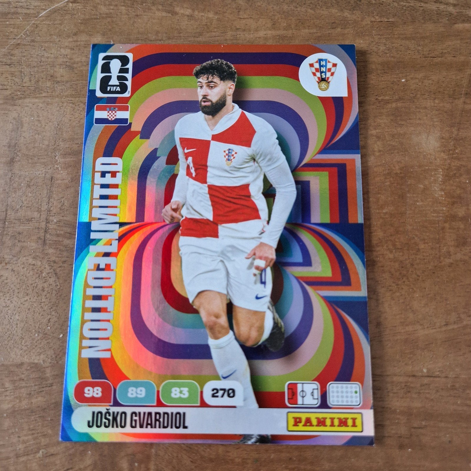 Joško Gvardiol Panini Adrenalyn XXL FIFA World Cup 2026, Ophalen of Verzenden, Zo goed als nieuw, Buitenlandse clubs, Spelerskaart