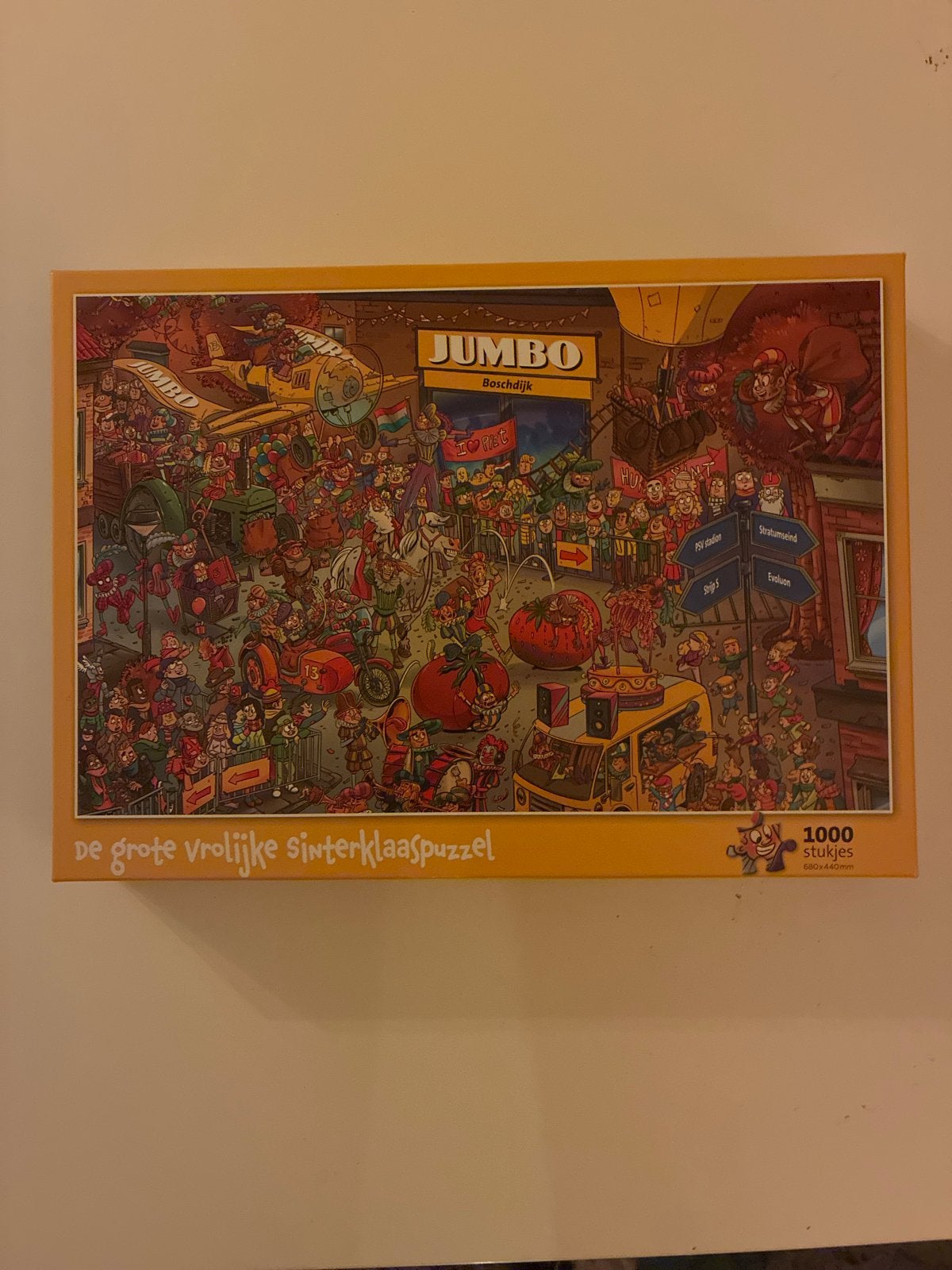 Jumbo De Grote Vrolijke Sinterklaaspuzzel 1000 stukjes, Ophalen of Verzenden, 500 t/m 1500 stukjes, Gebruikt, Legpuzzel