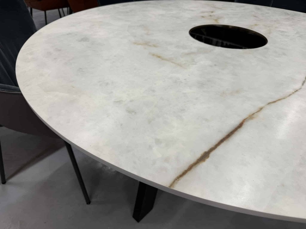 Nieuw Metaform Laguna Eettafel keramiek blad tafel 150, Huis en Inrichting, Overige materialen, Rond, Nieuw, Ophalen of Verzenden