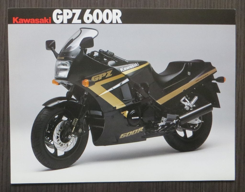 Flyer Kawasaki GPZ 600 R-A5 - 1989 - 2 blz (Engels), Motoren, Verzenden, Kawasaki